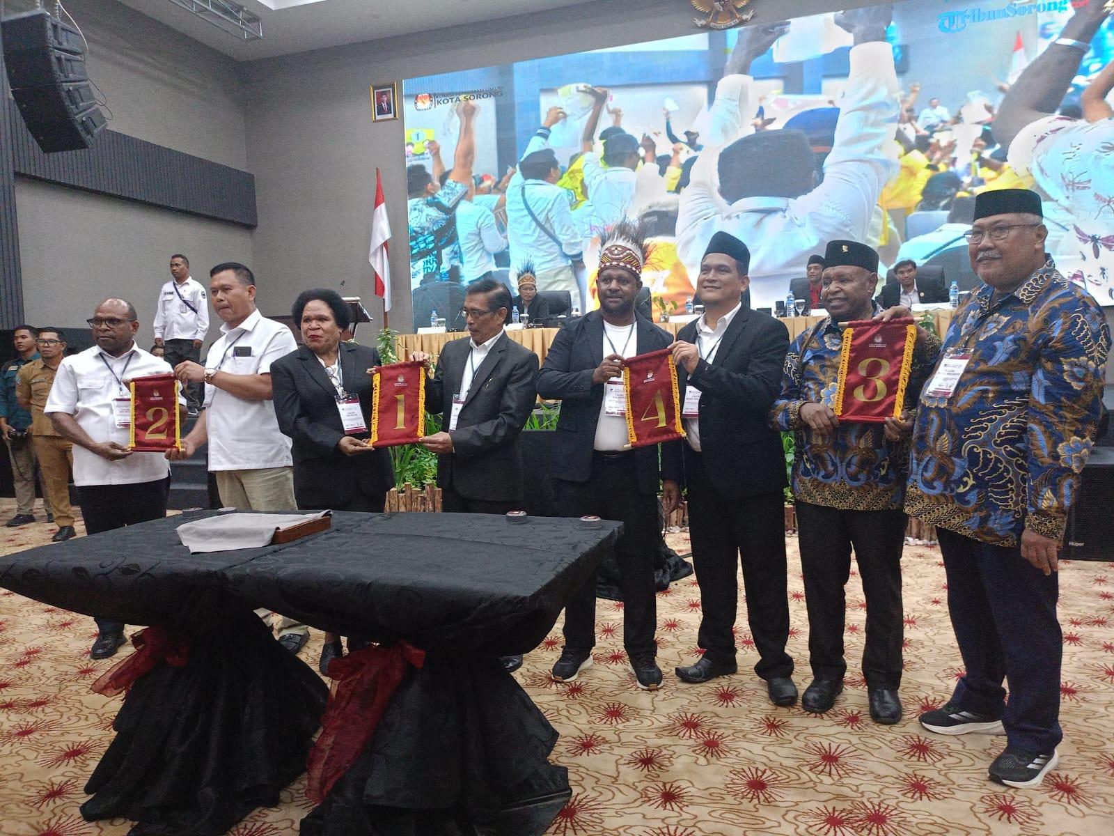 Siap Bertarung di Pilkada 2024, Berikut Nomor Urut Paslon Walikota dan Wakil Walikota Kota Sorong