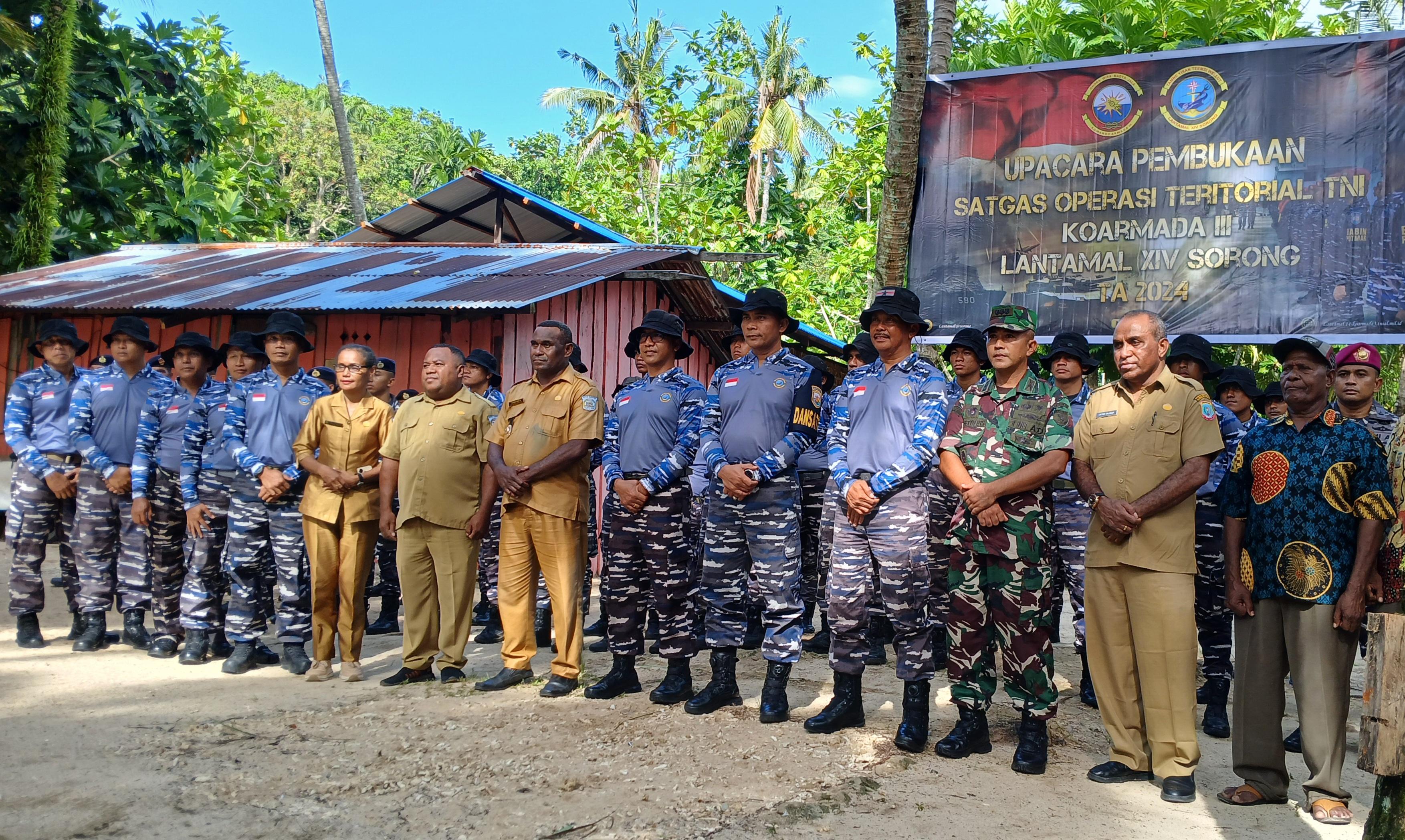 Lantamal XIV Sukseskan Pembukaan Satgas Operasi Teritorial TNI TA 2024 di Suprau
