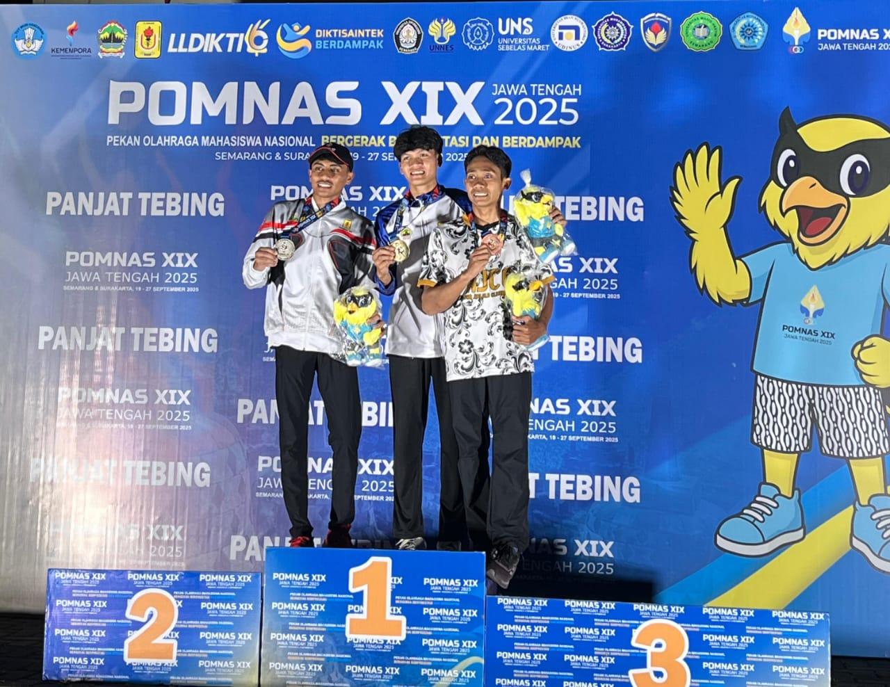 Dari POMNAS ke-19, 3 Mahasiswa PBD Raih 3 Medali Panjat Tebing
