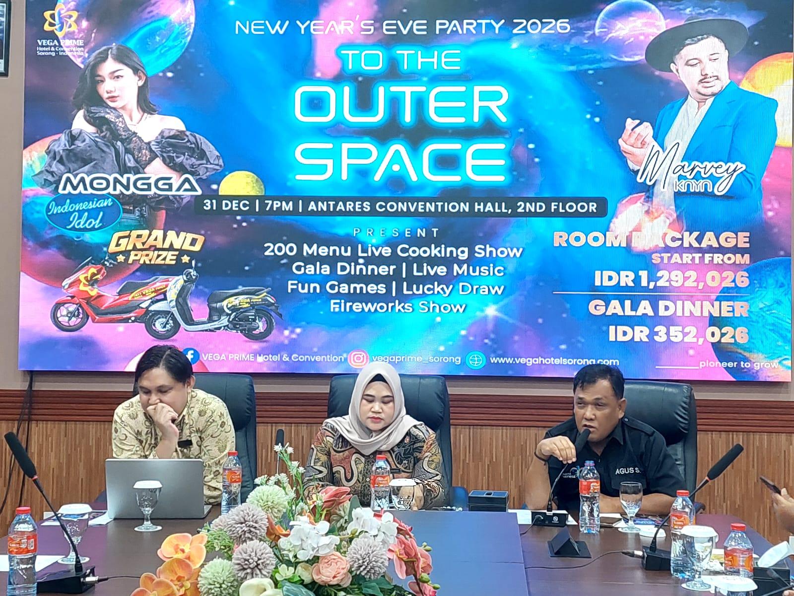 2 Guest Star Bakal Meriahkan Even Malam Pergantian Tahun 2026 di Vega Prime Hotel