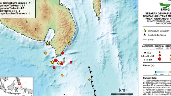 BMKG Catat 20 Gempa Susulan Guncang Jayapura