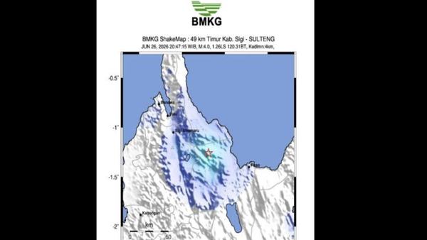 BMKG: Gempa dangkal dengan magnitudo 4,0 kembali guncang Sigi