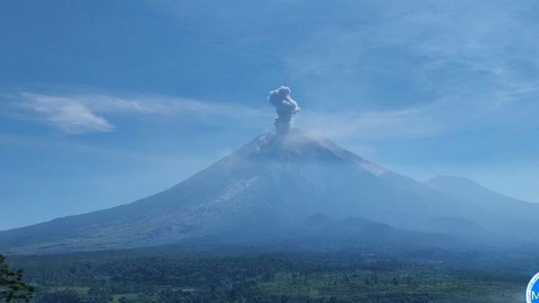 Gunung Semeru erupsi dengan letusan setinggi 900 meter
