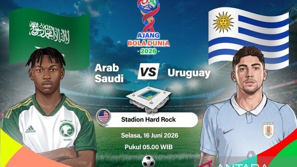 Nunez Pimpin Lini Depan Uruguay Hadapi Arab Saudi