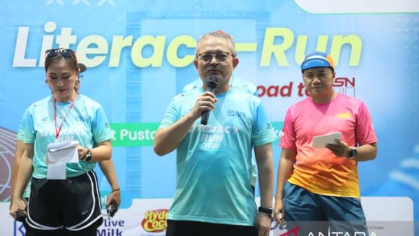 Perpusnas Gelar Literacy Run Peringati HUT ke-46 Budayakan Literasi