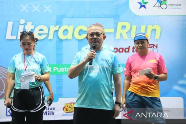 Perpusnas Gelar Literacy Run Peringati HUT ke-46 Budayakan Literasi