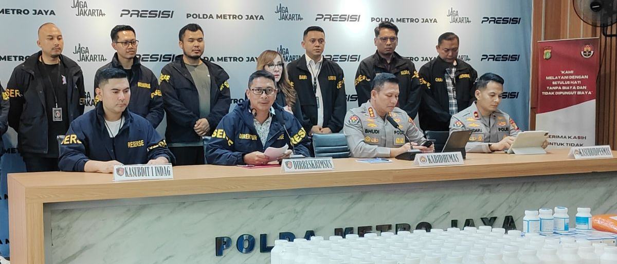 Polda Metro Jaya Bongkar Peredaran Obat Keras di Bekasi