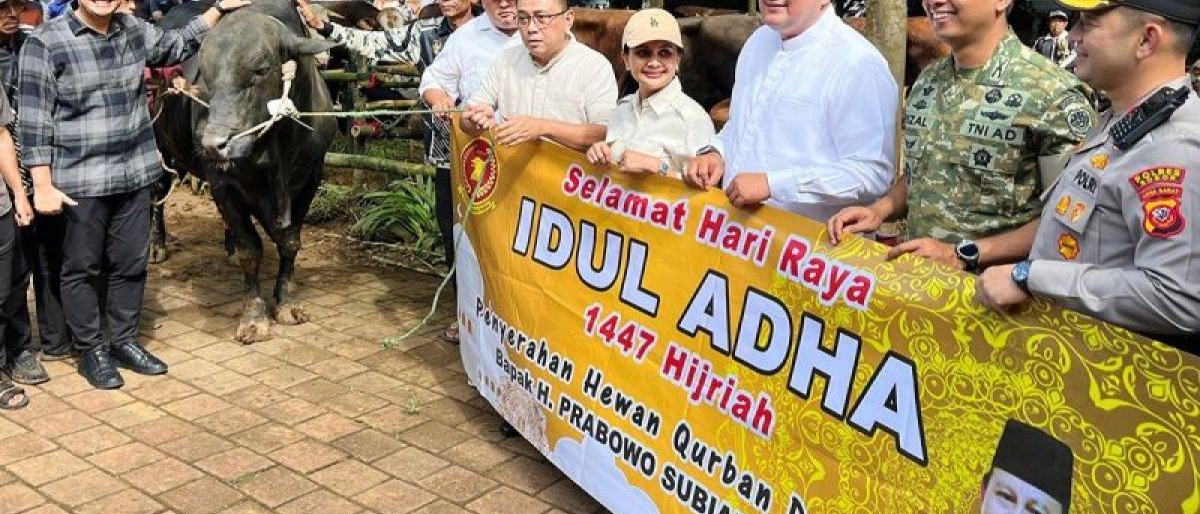 Presiden Prabowo Salurkan 109 Hewan Kurban di Bogor
