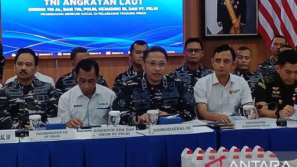 TNI AL Gagalkan Penyelundupan Merkuri Berkedok Suku Cadang