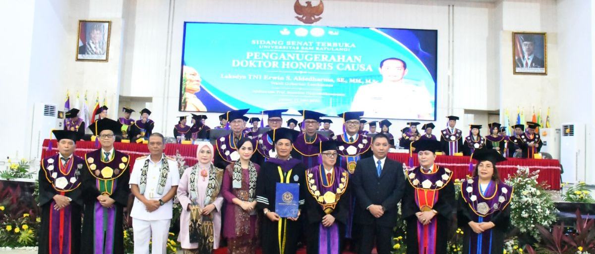 Wagub Lemhannas Terima Gelar Doktor Honoris Causa Kemaritiman Unsrat