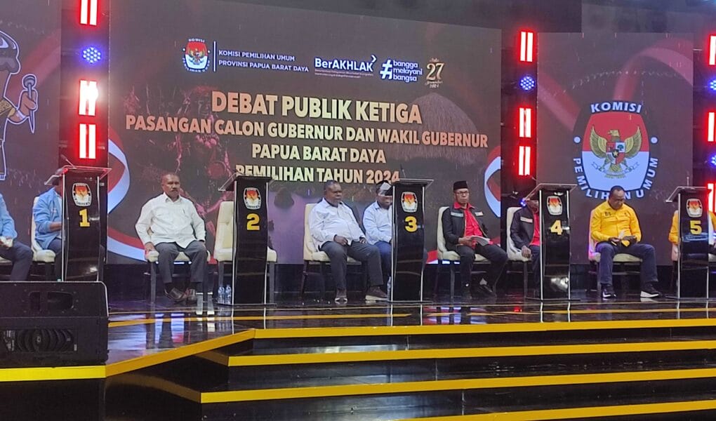 Debat Publik Ke III paslon Cagub dan Wacagub Papua Barat Daya