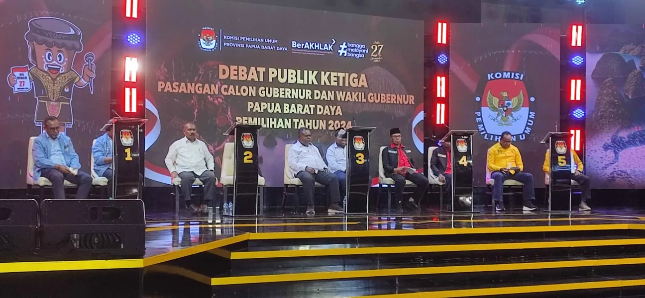 Debat Publik Ke III paslon Cagub dan Wacagub Papua Barat Daya