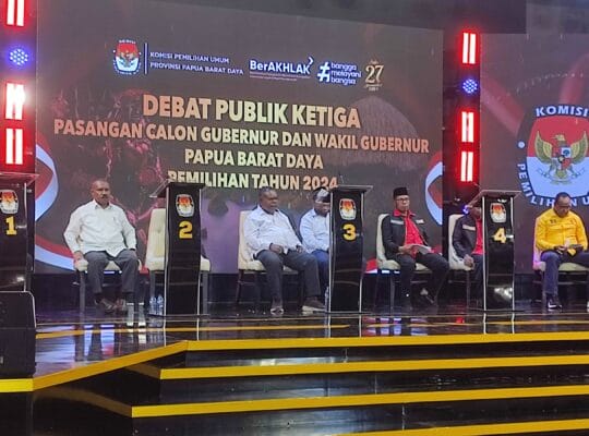 Debat Publik Ke III paslon Cagub dan Wacagub Papua Barat Daya